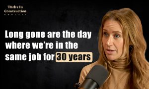 Anna Foden on the thrive in construction podcast discussing sustainability