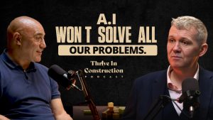 Marc Bradfield on the thrive in construction podcast discussing leadership in construction